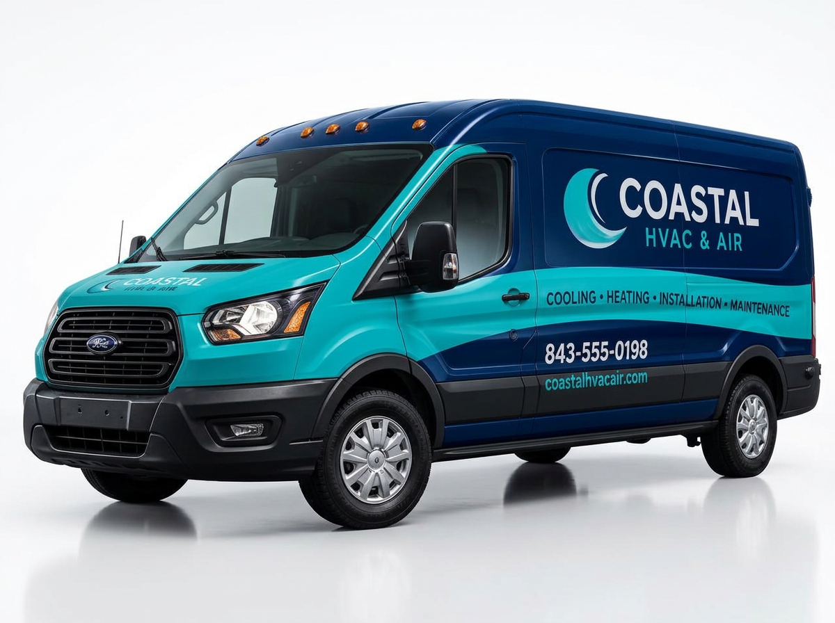 Coastal HVAC & Air — Transit Van Wrap by Wrap Zone