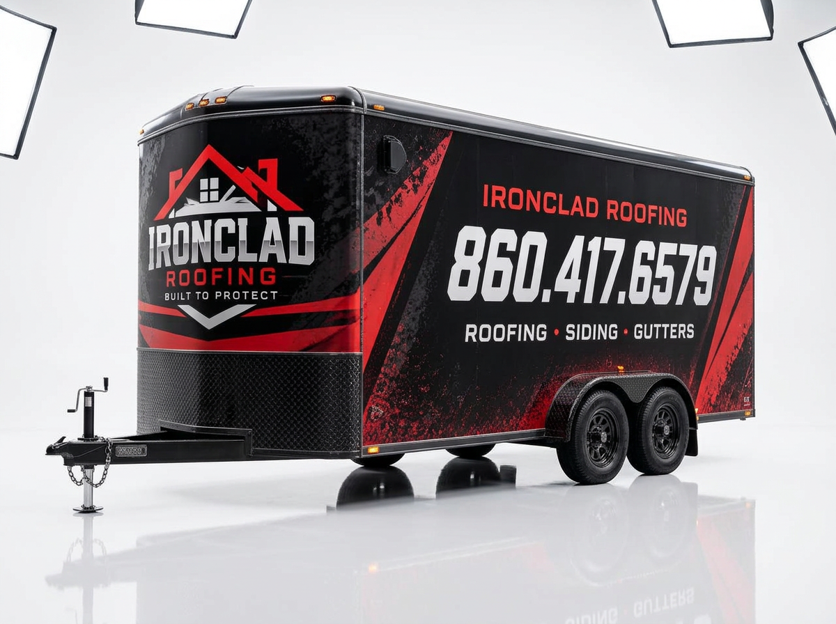 Ironclad Roofing — Enclosed Trailer by Wrap Zone